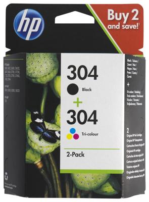 HEMA Cartridge HP 304 zwart/kleur - 2 stuks