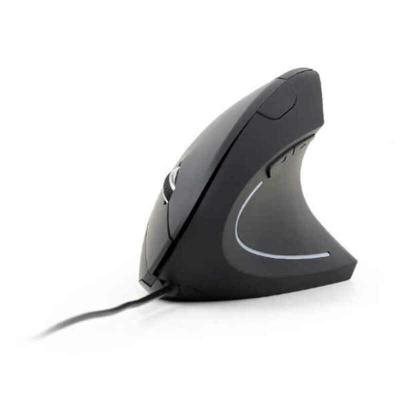 Gembird MUS-ERGO-01 Ergonomische muis USB Optisch Zwart 6 Toetsen 1200 dpi, 1600 dpi, 2400 dpi, 3200 dpi Ergonomisch