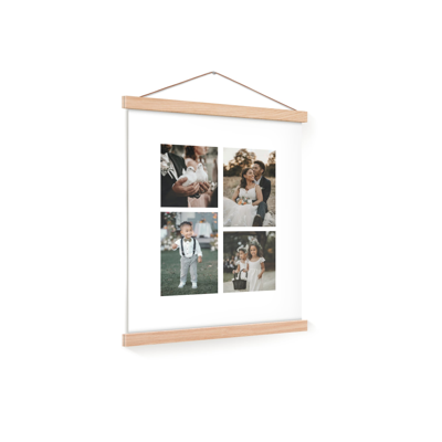 Gepersonaliseerde poster met houten posterhanger 30x40