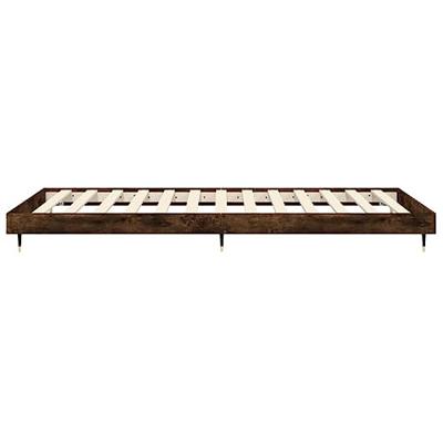 Bedframe zonder matras hout gerookt eikenkleurig 75x190 cm
