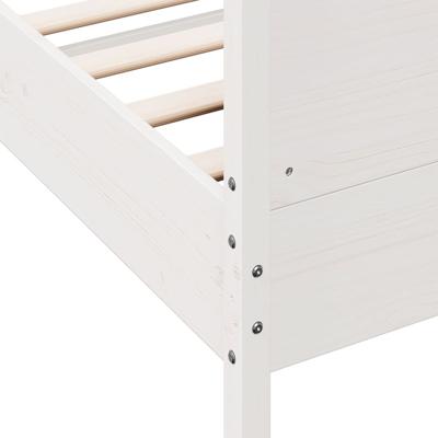 Bedframe zonder matras massief grenenhout wit 200x200 cm