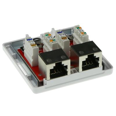 ACT FA6004 Modulair opbouwdoos shielded 2-voudig CAT6