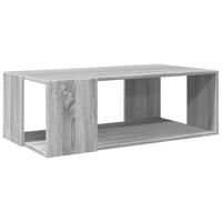 Salontafel 89,5x48x30 cm bewerkt hout grijs sonoma eikenkleurig - thumbnail