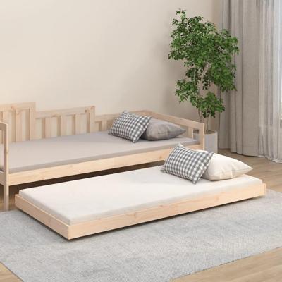 Bedframe zonder matras massief grenenhout 75x190 cm