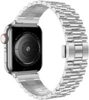 Metalen schakelband - Zilver - Geschikt voor Apple watch 38mm / 40mm / 41mm / 42mm - thumbnail