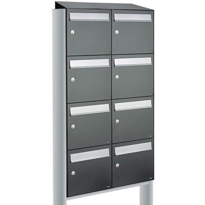 Allux Flow Set 2-Breed, 4-Hoog Met Dak Op Statief Antraciet - 40040065_2x4ds