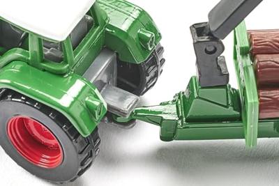 Siku 1645 tractor met bosaanhangwagen 1:72
