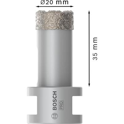 Bosch Accessories Bosch Power Tools 2608587115 Diamantboor droog 20 mm Van diamant voorzien 1 stuk(s) Bosch Accessories Bosch Power Tools 2608587115 Diamantboor droog 20 mm Van diamant voorzien 1 stuk(s)