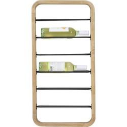 Light & Living Wijnrek Sorrento 80cm, donker grijs+hout