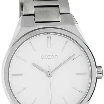 OOZOO C10525 Horloge Timepieces staal zilverkleurig-wit 34 mm