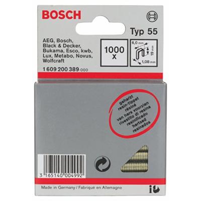 Bosch Accessories 1609200389 Nieten met smalle rug Type 55 1000 stuk(s) Afm. (l x b) 19 mm x 6 mm Bosch Accessories 1609200389 Nieten met smalle rug Type 55 1000 stuk(s) Afm. (l x b) 19 mm x 6 mm