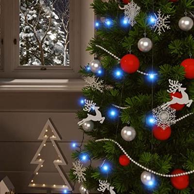 VidaXL Lichtsnoeren 2 st met 2x200 led&apos;s solar binnen/buiten blauw