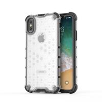 Shockproof Honeycomb PC + TPU Protective Case for iPhone X / XS (Grey) - thumbnail