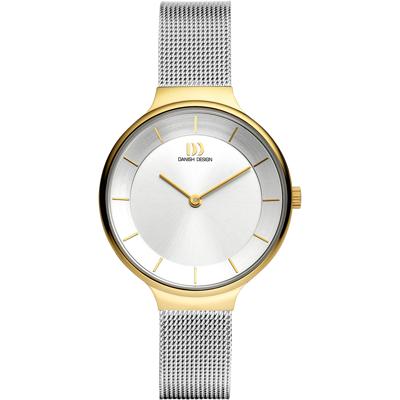 Danish Design IV65Q1272 Horloge Georgia Mesh titanium zilver-en goudkleurig 32 mm