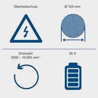 Scheppach Accu Haakse Slijper 20V C-AG125-X - 5909234900 - thumbnail