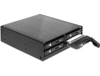 Delock 47220 5,25 mobiel rack voor 4 x 2,5 SATA HDD/SSD - thumbnail