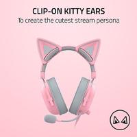 Razer Kitty Oortjes V2 - Universele Clip-on Kitty Oortjes voor Headsets (Clip-on Kitty Oortjes, Veelzijdig, Verstelbare Riempjes, 26g Lichtgewicht Premium Silicone) Roze - thumbnail