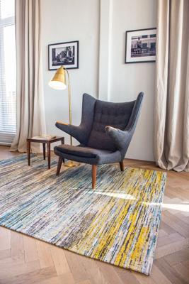 Louis de Poortere - 8873 Sari Blue Yellow Mix - 290x390 cm Vloerkleed