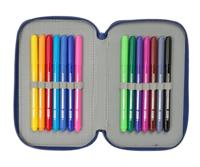 Driedubbele Pennenzak F.C. Barcelona Marineblauw 12,5 x 19,5 x 5,5 cm 37 Onderdelen - thumbnail