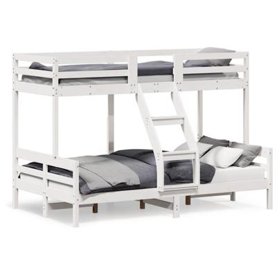 Stapelbed massief grenenhout wit 90x200/120x200 cm