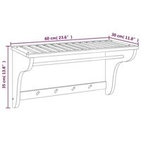 VidaXL Handdoekenrek 60x30x35 cm massief walnotenhout - thumbnail