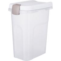 TRIXIE VOERTON LUCHTDICHT AFSLUITBAAR KUNSTSTOF TRANSPARANT WIT / WIT 40 LTR 26,5X44,5X61,5 CM - thumbnail