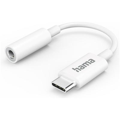 Hama Aux-adapter USB-C - 3,5-mm-jack-aansluiting Wit Hama Aux-adapter USB-C - 3,5-mm-jack-aansluiting Wit