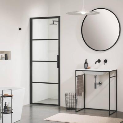 Nisdeur Sealskin SOHO 100x210 cm 8 mm Helderglas (Links draaiend) Nisdeur Sealskin SOHO 100x210 cm 8 mm Helderglas (Links draaiend)