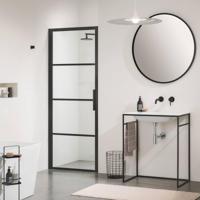 Nisdeur Sealskin SOHO 100x210 cm 8 mm Helderglas (Links draaiend) - thumbnail