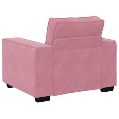 3-delige Loungeset met kussens fluweel roze
