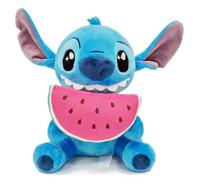 Disney Lilo & Stitch pluchen knuffel Stitch met watermeloen - 25 cm - thumbnail