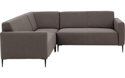 Goossens Bank Key West bruin, stof, 2-zits, modern design