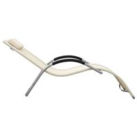 Ligbedden 2 st textileen crèmekleurig en grijs - thumbnail