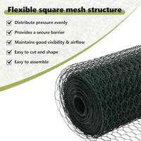 VidaXL Hexagon hek groen 1,6 x 50 m pvc - thumbnail