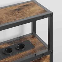 Opberghoofdbord met plank Gerookt eiken 120 cm Bewerkt hout - thumbnail