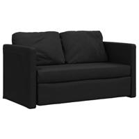 Slaapbank vloermodel 2-in-1 112x174x55 cm stof zwart - thumbnail