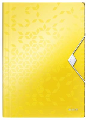 Elastomap leitz wow a4 3 klep pp geel | 10 stuks