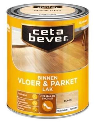 Cetabever Vloer en Parket Lak Binnen Transparant Zijdeglans - Blank Eiken - 2,5 liter