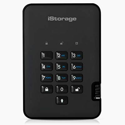 iStorage diskAshur2 SSD 2TB Zwart - Veilige draagbare Solid State Drive - Beveiligd met een wachtwoord - Stofdicht en waterdicht - Hardwarematige versleuteling