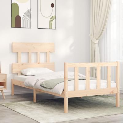 Bedframe zonder matras massief grenenhout 90x200 cm
