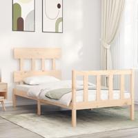 Bedframe zonder matras massief grenenhout 90x200 cm - thumbnail