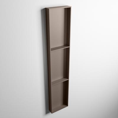 MONDIAZ EASY Nis 149,5x29,5cm in solid surface kleur Smoke | Smoke. 3 vakken geschikt voor in- of opbouw