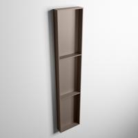 MONDIAZ EASY Nis 149,5x29,5cm in solid surface kleur Smoke | Smoke. 3 vakken geschikt voor in- of opbouw - thumbnail