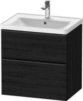 Badkamermeubelset Duravit D-Neo Wastafel Keramiek 65x48x62.5 cm Mat Eiken Zwart - thumbnail