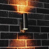 LED&apos;s Light RVS LED Buitenlamp met Bewegingssensor - 2 lichts up & down - IP44 - Zilver - thumbnail
