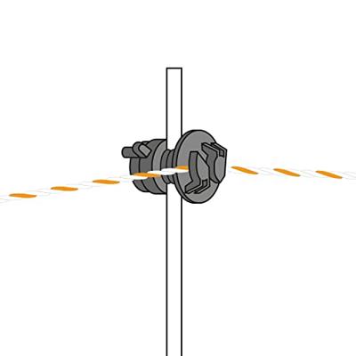 Gallagher Schroefisolator Zwart voor paal ø 4-10mm (250) - 656083 656083 - thumbnail