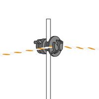 Gallagher Schroefisolator Zwart voor paal ø 4-10mm (20) - 010950 010950 - thumbnail