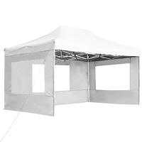Partytent inklapbaar met wanden 4,5x3 m aluminium wit - thumbnail