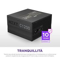 NZXT C1200 Gold power supply unit 1200 W 24-pin ATX ATX Zwart - thumbnail