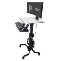 Ergotron WorkFit-C TV-wagen Aantal monteerbare displays: 2 Display(s) 25,4 cm (10) - 61 cm (24) Zwart, Grijs In hoogte verstelbaar, Toetsenbordhouder, - thumbnail